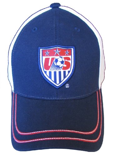 Team USA Soccer 2014 World Cup Adjustable Baseball Hat Cap - White and Blue (White/Blue)