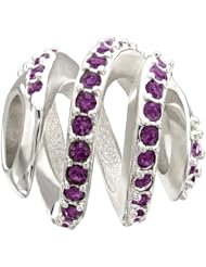 Authentic Chamilia Charm "Modern Glam" Purple Swarovski 2025-0929