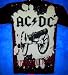 All Products : Mosquitohead Mens 'AC/DC FOR THOSE ABOUT TO ROCK' Distressed Bleach Print T-Shirt- Black