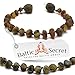 Premium Amber Teething Bracelet Anklet / Extra Safe / 50% Richer and Higher in Value / Sizes from 4.5 IN to 8 IN / Reduces Teething Symptoms Naturally /BLK.U-BRQ/13.5/5.3IN