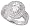 Sterling Silver Vintage Style Engagement ring, w/ a 7 x 5 mm (.75 ct) Oval CZ Stone, 9/16