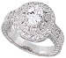 Sterling Silver Vintage Style Engagement ring, w/ a 7 x 5 mm (.75 ct) Oval CZ Stone, 9/16 (15mm) wide