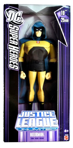  Mattel Year 2006 DC Super Heroes Justice League Unlimited Series 10 Inch Tall Action Figure - HOURMAN with Green Hooded Cape (K9392)