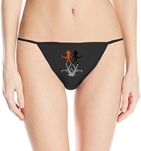 HGLENice Kittycat Shadow Black Sexy Thongs For Ladies M
