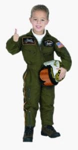 PERSONALIZED Jr Armed Forces Pilot Suit w/ Helmet Child Costume Size 6-8 (BAFP-68)