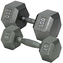 Hex Dumbbell w/ Ergo Handle (5 - 100 lb) - Exercise