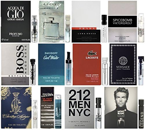 Designer Fragrance Samples for Men - Lot of 12 Cologne Vials