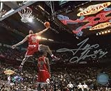 Tyrus Thomas Autographed/Signed Dunking over Ben Gordon 8x10 Photo