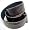 Vintage Look Distressed Black Leather Strap Belt Snap Size: Medium 33-38 Inches