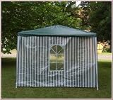 2 X SEITENTEILE PAVILLION PAVILLON GARTENZELT ZELT MIT FENSTER GR�N NEU