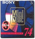 Sony Recordable Mini Disc - 74 Minutes (3 Pack)