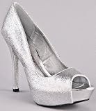 Qupid Mineral-28 Platfrom Stiletto Glitter Pump