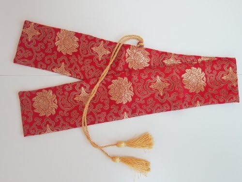 Tick Nick sword bag with lining (red flower) / Japanese sword storage for string lining with brace (japan import)