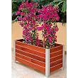 Mariner Planter Box 36inches with Zephyr Aluminum Banding by DeepStream Design