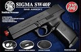 Firepower Smith & Wesson 40F Gas Blowback Pistol Black