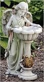 23 Girl Angel with Solar Bird Bath Outdoor Garden Statue #47237
