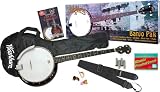 Washburn Banjo Starter Kit (Gig bag, Strap, Picks, Pitch Pipe)
