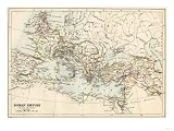 Map of the Roman Empire in the Third Century Giclee Poster Print, 24x18