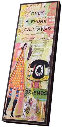 Only A Phone Call Away Wood Block Wall Art