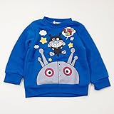 アンパンマン バイキンマン　裏起毛長袖トレーナー　 90ｃｍ/95cm （FA3859) (90cm, ブルー)