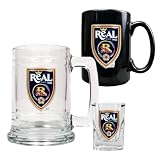 Real Salt Lake Soccer 15oz Tankard, 15oz Ceramic Mug & 2oz Shot Glass Set - Primary Team Logo MAJOR-LEAGUE-SOCCER Soccer