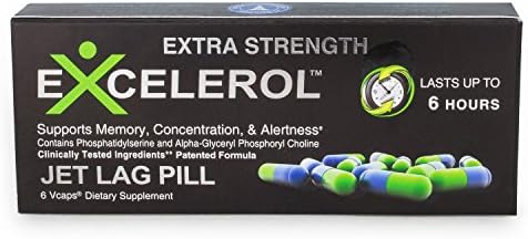 JET LAG FORMULA by Excelerol - Jet Lag Relief And Recovery Supplement - Fight Fatigue And Tiredness (6 Capsules)