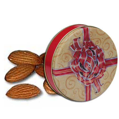 2 lb Whole Natural Almonds Tin - Red Bow by Almonds