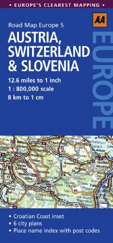 AA Austria, Switzerland & Slovenia (Road Map Europe)