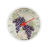 Taylor Dial Thermometer/Grapes Design/Indoor/Outdoor