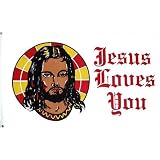 Jesus Loves you Flag Polyester 3 ft. x 5 ft.