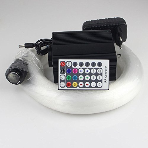 Bingirl 16W LED Flash Point Fiber Optic 2M x 1 9M Curtain Lights Kit 300pcs 1 0mm 3M IR 24key