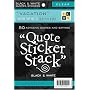 DCWV Black and White 4-3/8 Inch by 7 Inch 10 Sheets Clear Sticker Quote Stack, Vacation