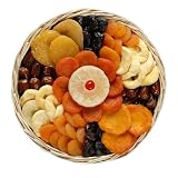 Broadway Basketeers Dried Fruit Round Basket (Medium) Gift Basket