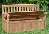 New 5 Feet Grade A Teak Wood Luxurious Outdoor Garden Bench with Storage Box [Model: DV2]