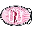 Austrian Crystal Pink Musical Butterfly Belt Buckle