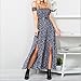 Women Summer Boho Off The Shoulder Long Maxi Casual Floral Dresses Slit Split