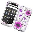 HTC Google Nexus One Snap-On Protector Hard Cover Artistic Purple Flowers Design