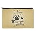 I Love My Puggle Makeup Cosmetic Bag Organizer Pouch