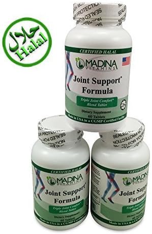 3 X Halal Joint Support Formula - Made in USA by Madina Halal Vitamins