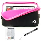 IMAGE OF Premium Grade Barnes & Noble Nook Glove Sleeve Cover Case with extra pocket + 4-inch eBigvalue(TM) Determination Hand Strap + Full set of Screen Guard Protector for your Nook