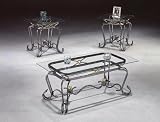 3PC Glass Top Cocktail Set