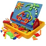 Megcos Kids Gift Shapes Letters Numbers Magnets and Board -Affordable Gift for your Little One Item #LMID-1251