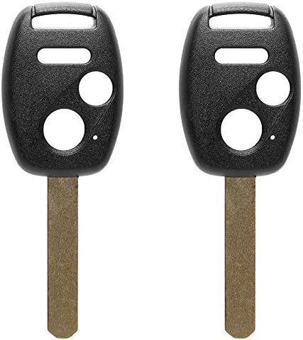 2 HONDA REPLACEMENT REMOTE KEY KEYLESS FOB CASE UNCUT BLADE SHELL WITH CHIP HOLDER
