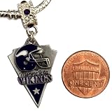 Minnesota Vikings Charm with Connector Will Fit Pandora, Troll, Biagi and More. Can Also Be Worn As a Pendant at Amazon.com