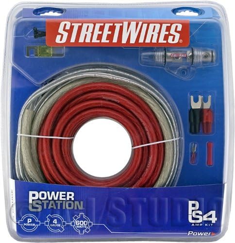 Streetwires PSK04RI Power Station Amp Kit 4 Awg