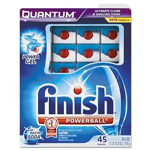 Finish Quantum Dishwasher Detergent with Baking Soda, 45 Count