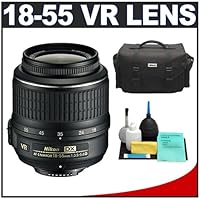 Nikon 18-55mm f/3.5-5.6G VR AF-S DX Nikkor Lens with Nikon SLR Case + Cleaning Kit for D300, D40, D90, D5000, D7000, D60, D300s, D3000 and D3100 Digital SLR Cameras