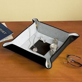Leather Travel Valet Tray