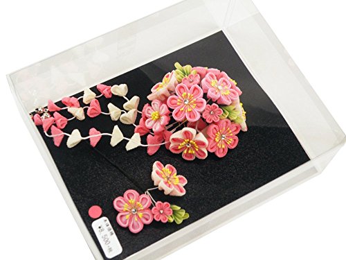 お花の 髪飾り ラインストーン付き 2点セット kk-195 ピンク系