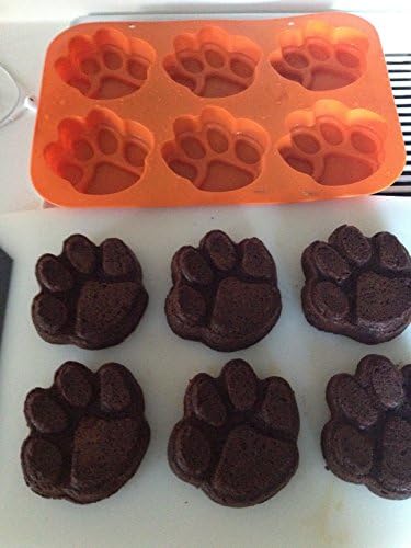 Blue Paw Print Silicone Muffin Pan